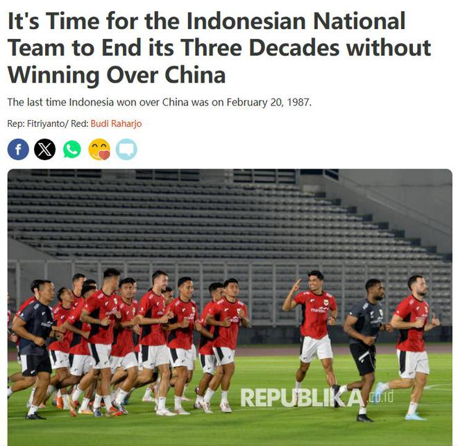 剑拔弩张！印尼媒体：是时候结束对中国超30年不胜纪录！