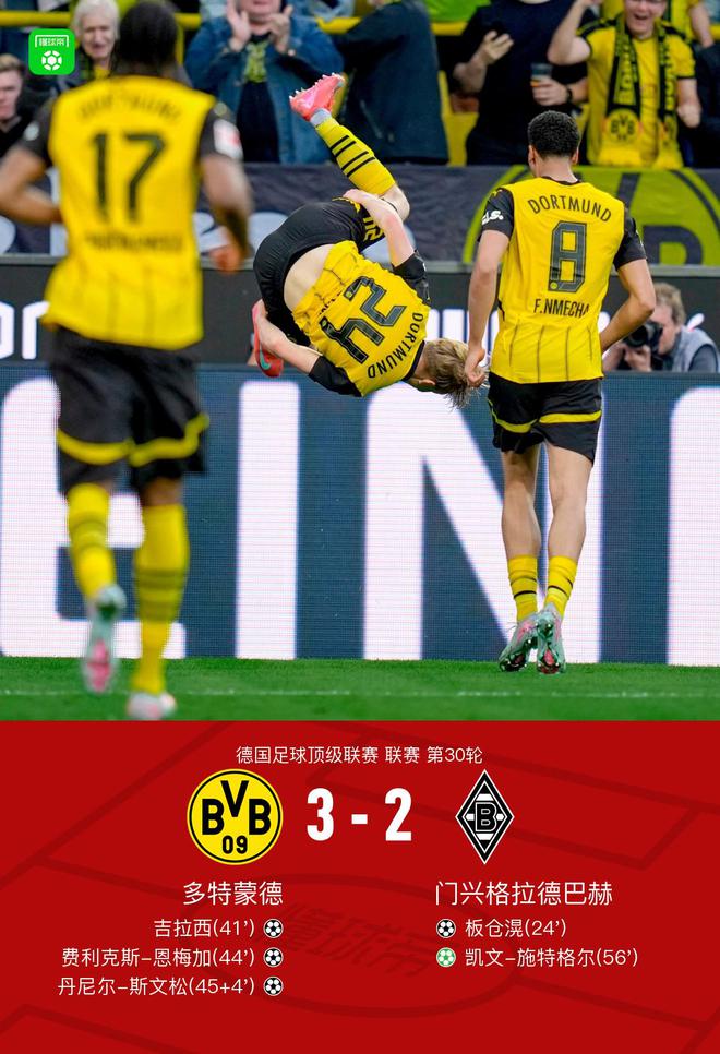 劍南春｜多特3-2門興，吉拉西、斯文松建功，恩梅加破門+送點