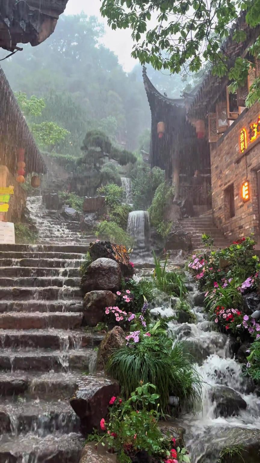 这次是真的被困在烟雨江南了
