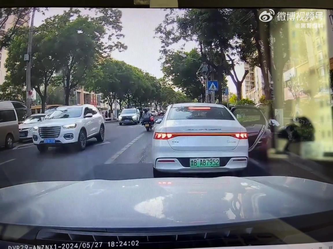 开门杀，小孩疼的嗷嗷哭，车上半天没下来人查看