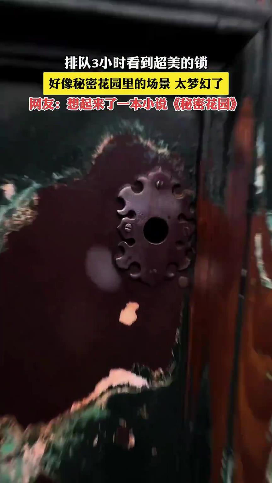 排队3小时看到超美的锁，好像秘密花园里的场景，太梦幻了