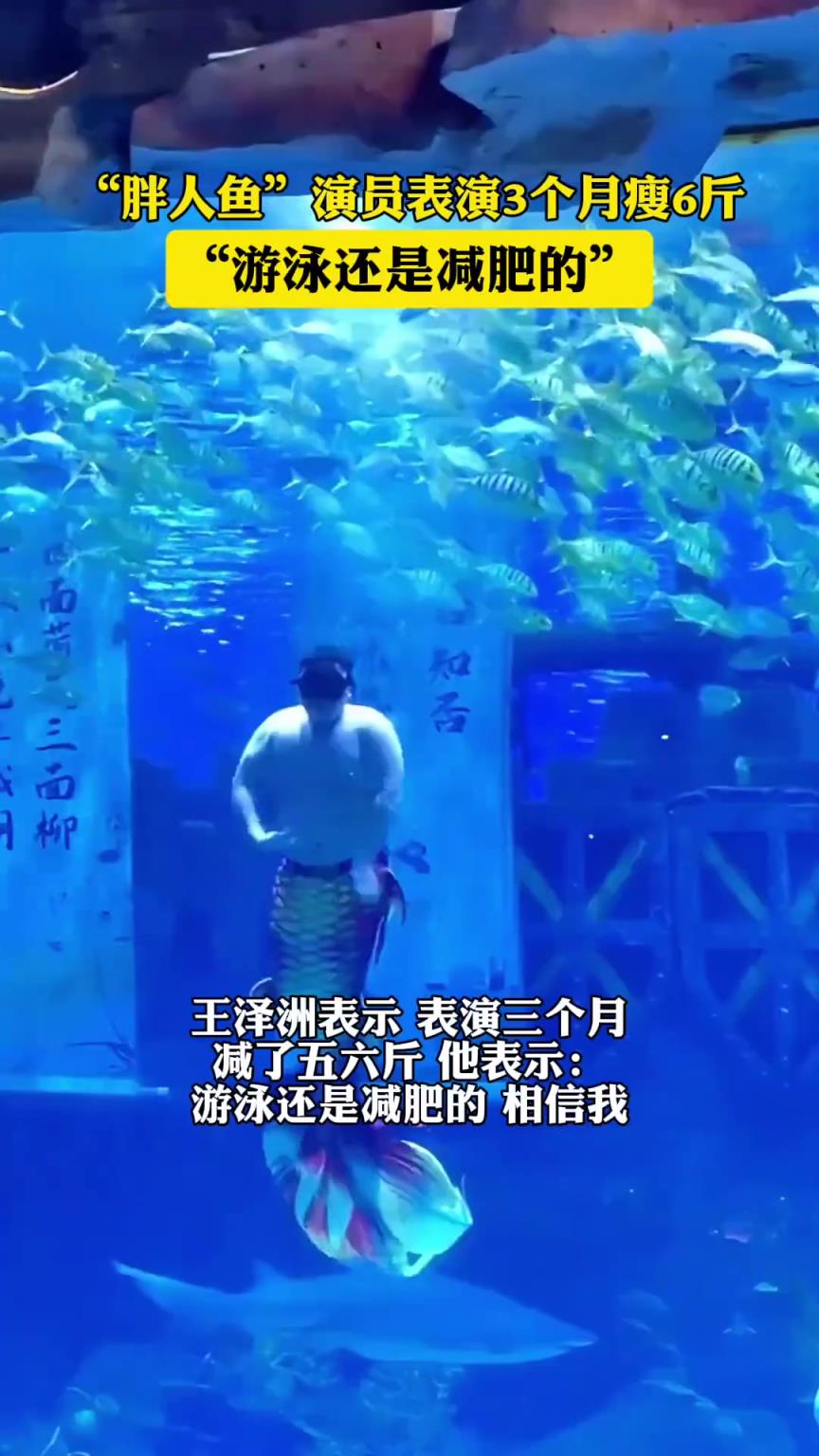 “胖人鱼”演员表演3个月瘦6斤