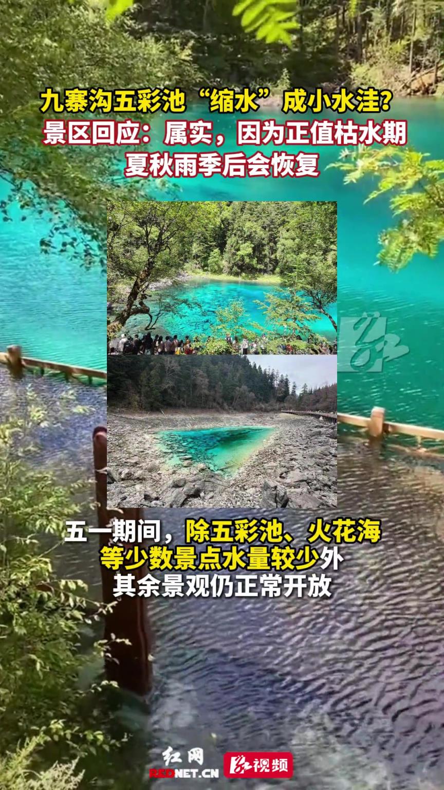 九寨沟五彩池“缩水”成小水洼？