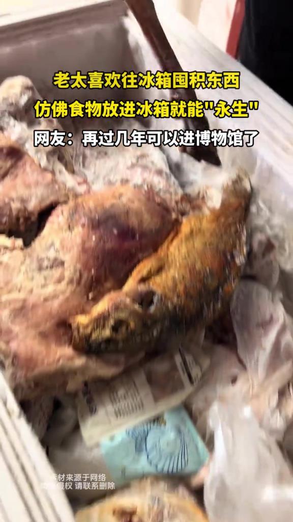 老太太喜歡往冰箱囤積東西 仿佛食物放進(jìn)冰箱就能永生