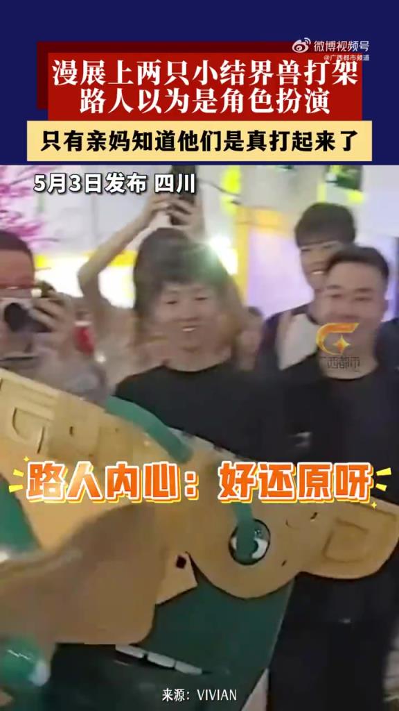 漫展小结界兽打架，只有亲妈知道他们是真打起来了
