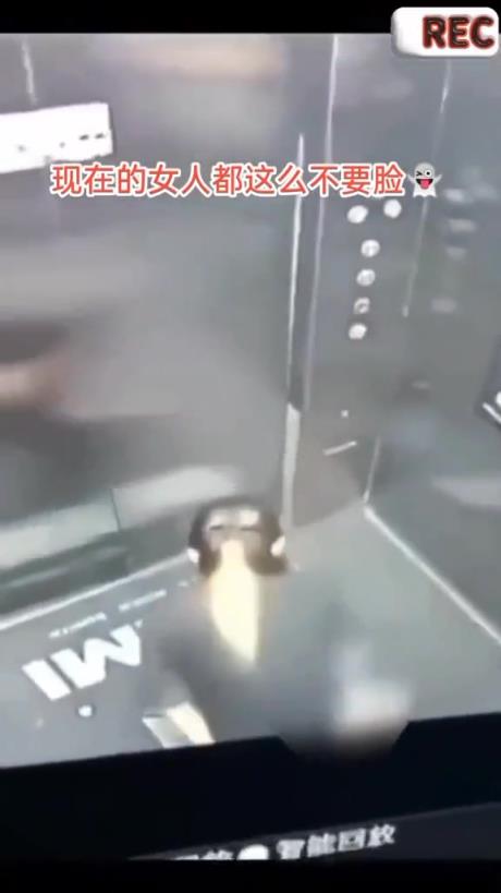 不害臊！女子在电梯内掀起裙子就开始尿！