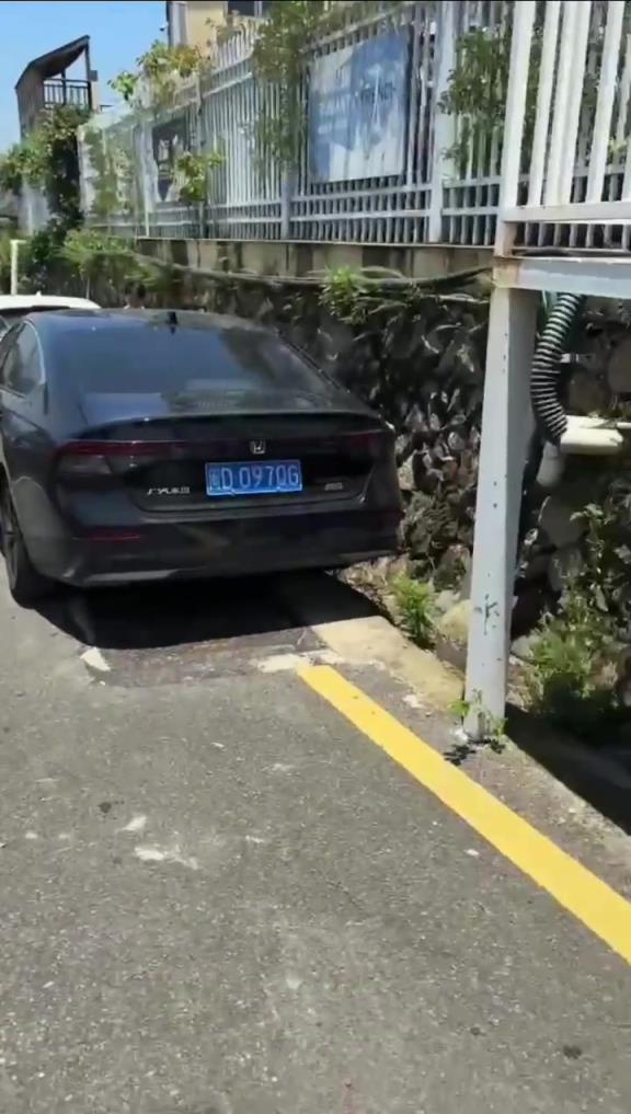 说实话女司机技术也不错，能把车停这样！！