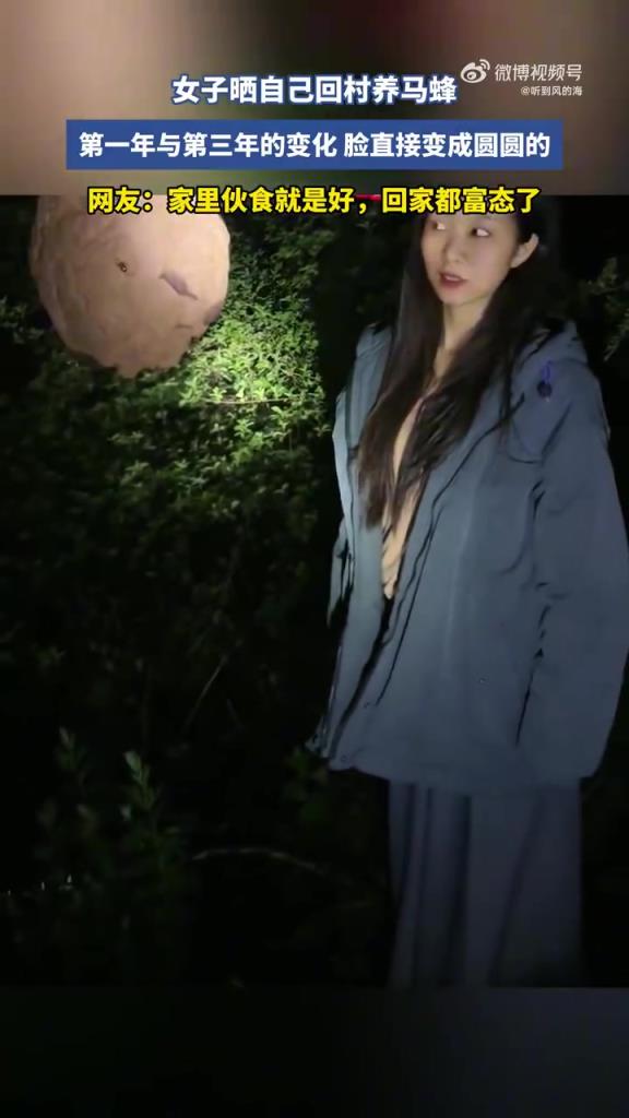 女子回村養(yǎng)馬蜂三年，臉部腫脹變圓潤(rùn)