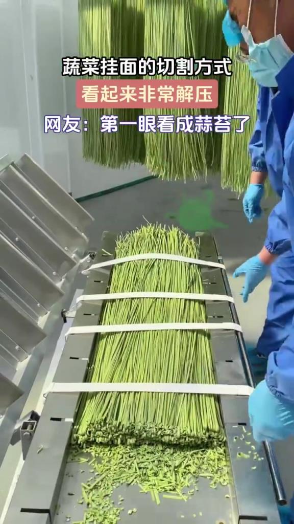 蔬菜掛面的切割方式，看起來(lái)非常解壓