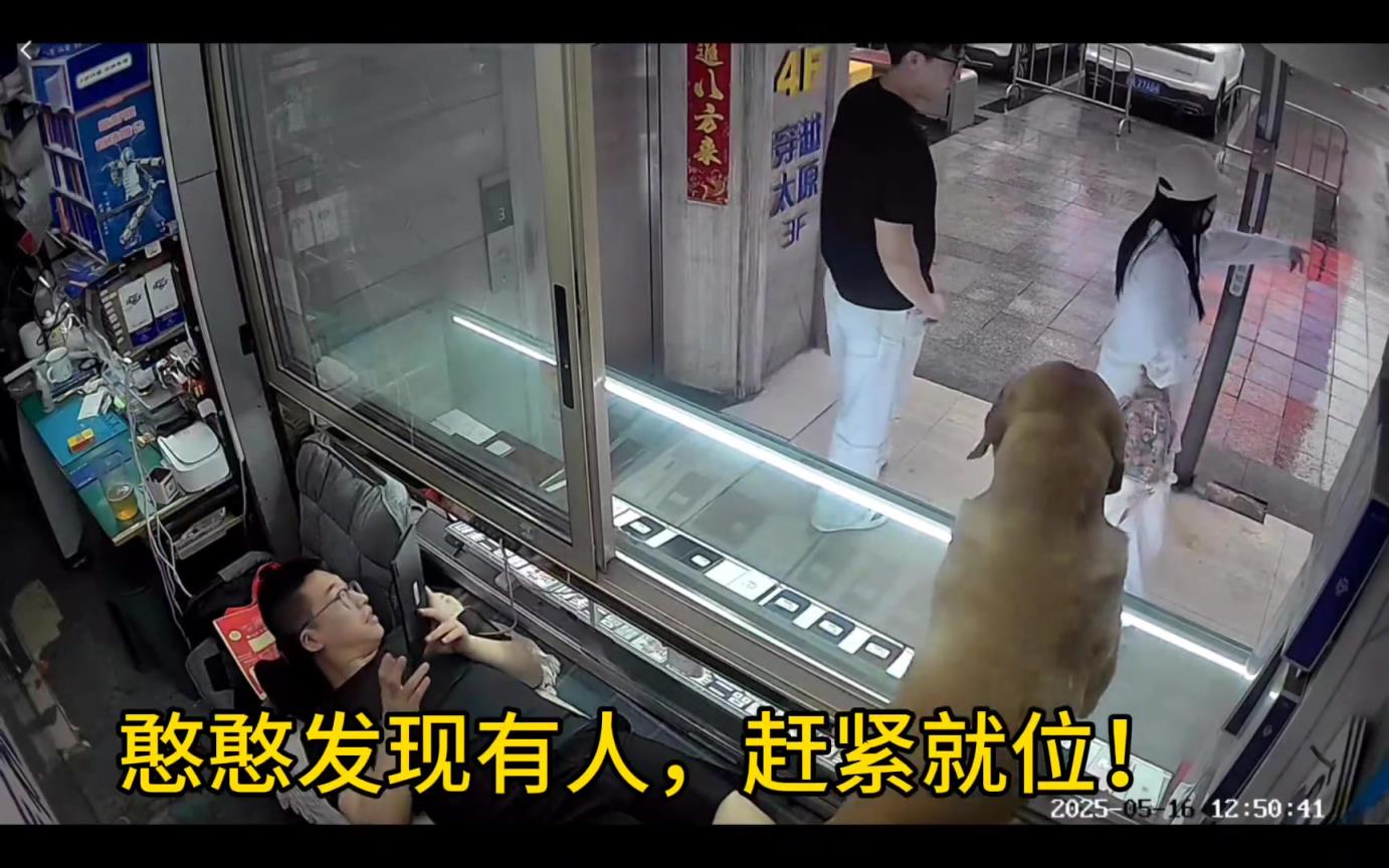 那男的开始也有被吓到，但他反应太快了，还整蛊女的