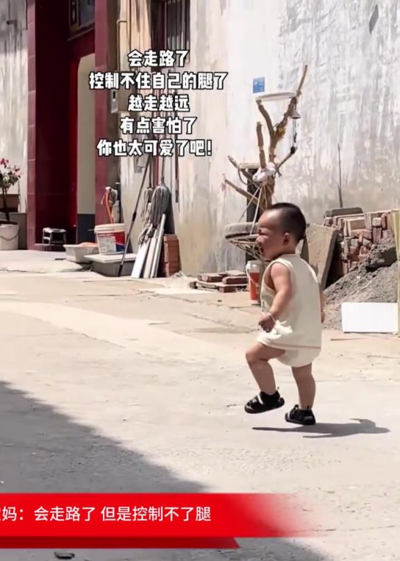 人类幼崽远行计划宣告失败，宝妈：会走路了 但是控制不了腿