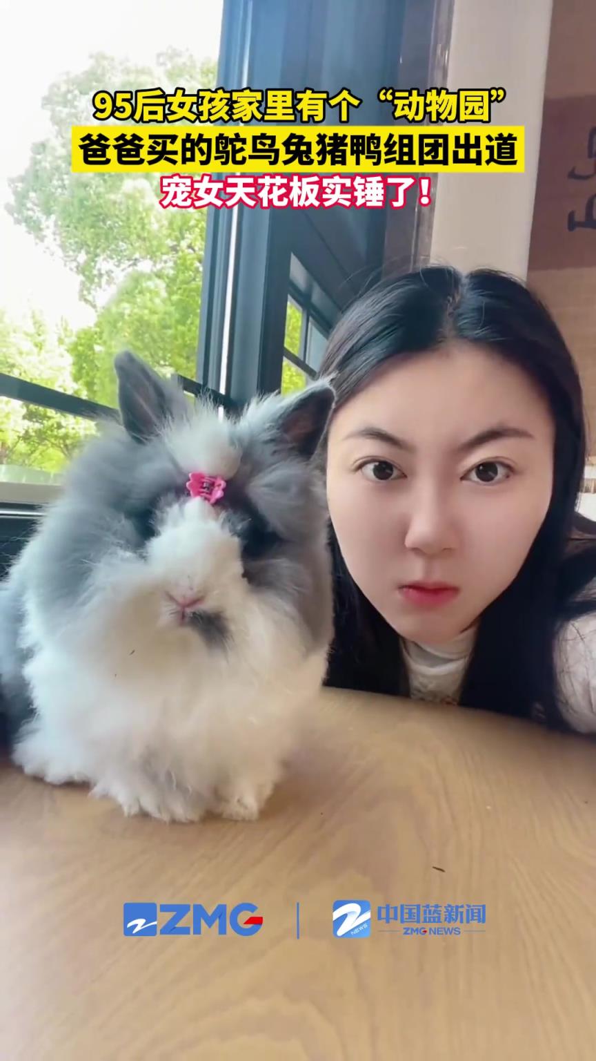 浙江有位爸爸为女儿在家里打造了一个“动物园”！