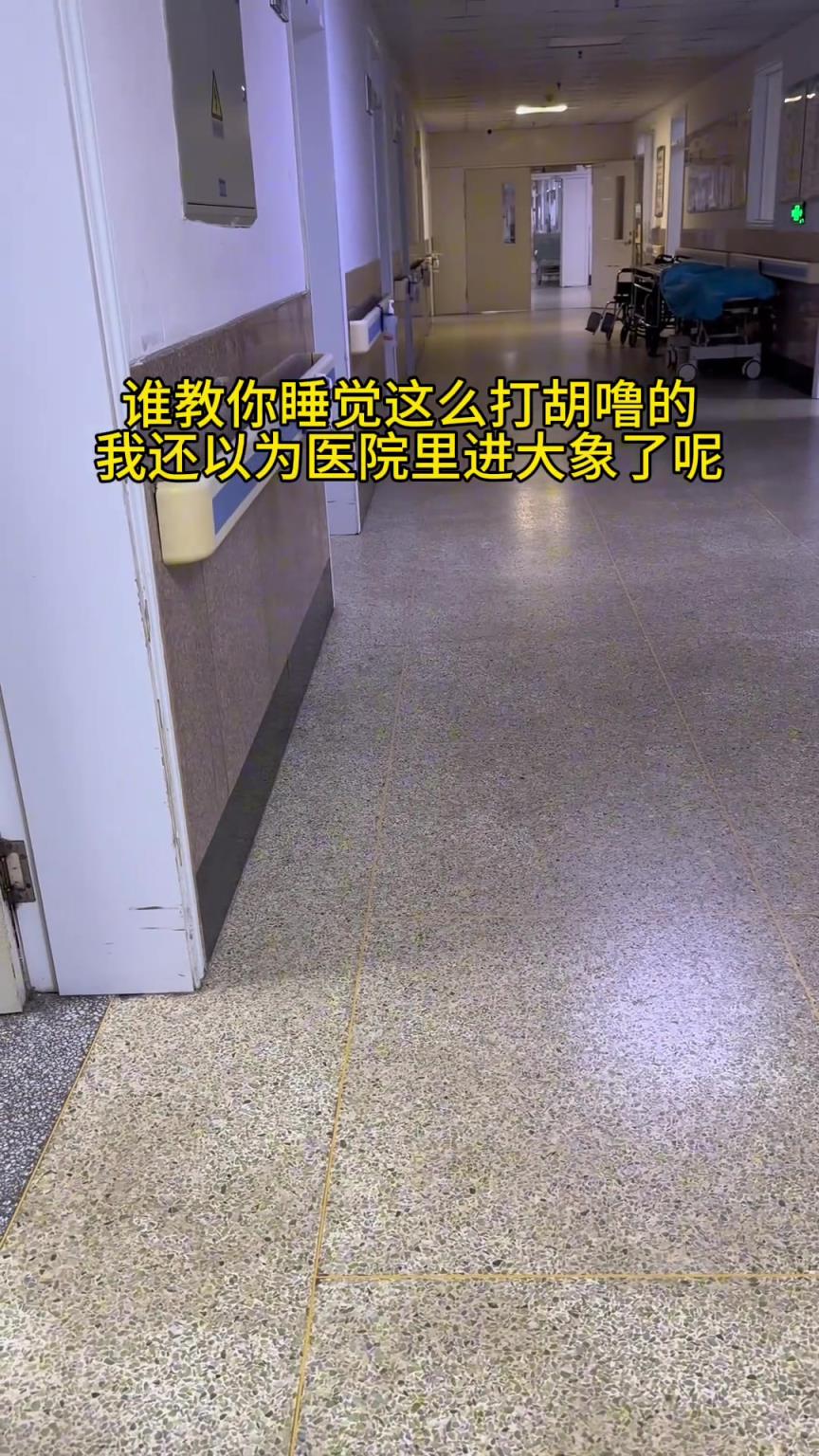 谁教你睡觉这么打呼噜的，还以为医院里进大象了呢