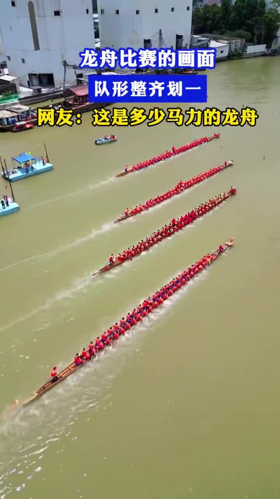 龍舟比賽隊形整齊如 “馬力全開”，網(wǎng)友：這速度絕了
