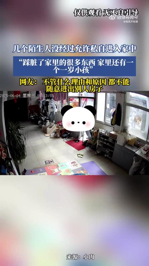几个陌生人没经过允许私自进入家中