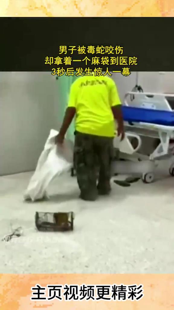 男子被毒蛇咬伤,却拿着一个麻袋到医院!!!!