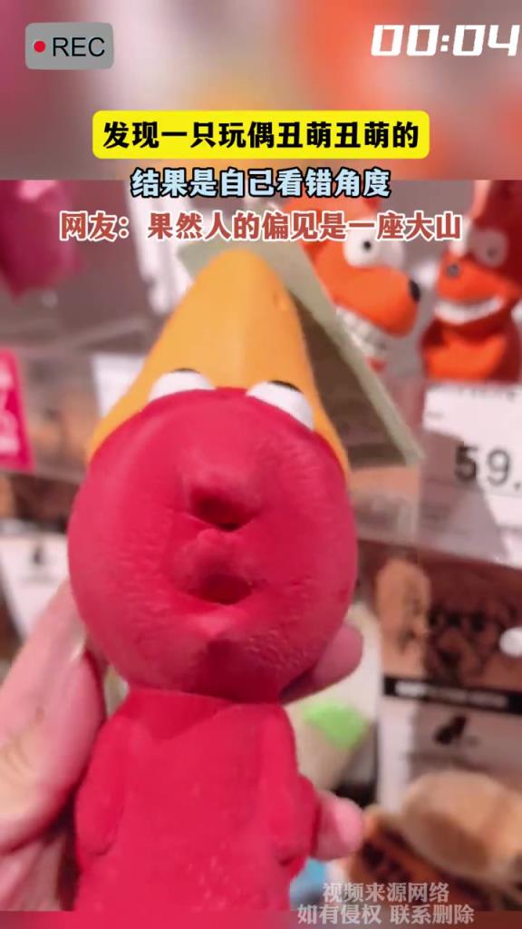 发现一只玩偶丑萌丑萌的,结果是自己看错角度!!