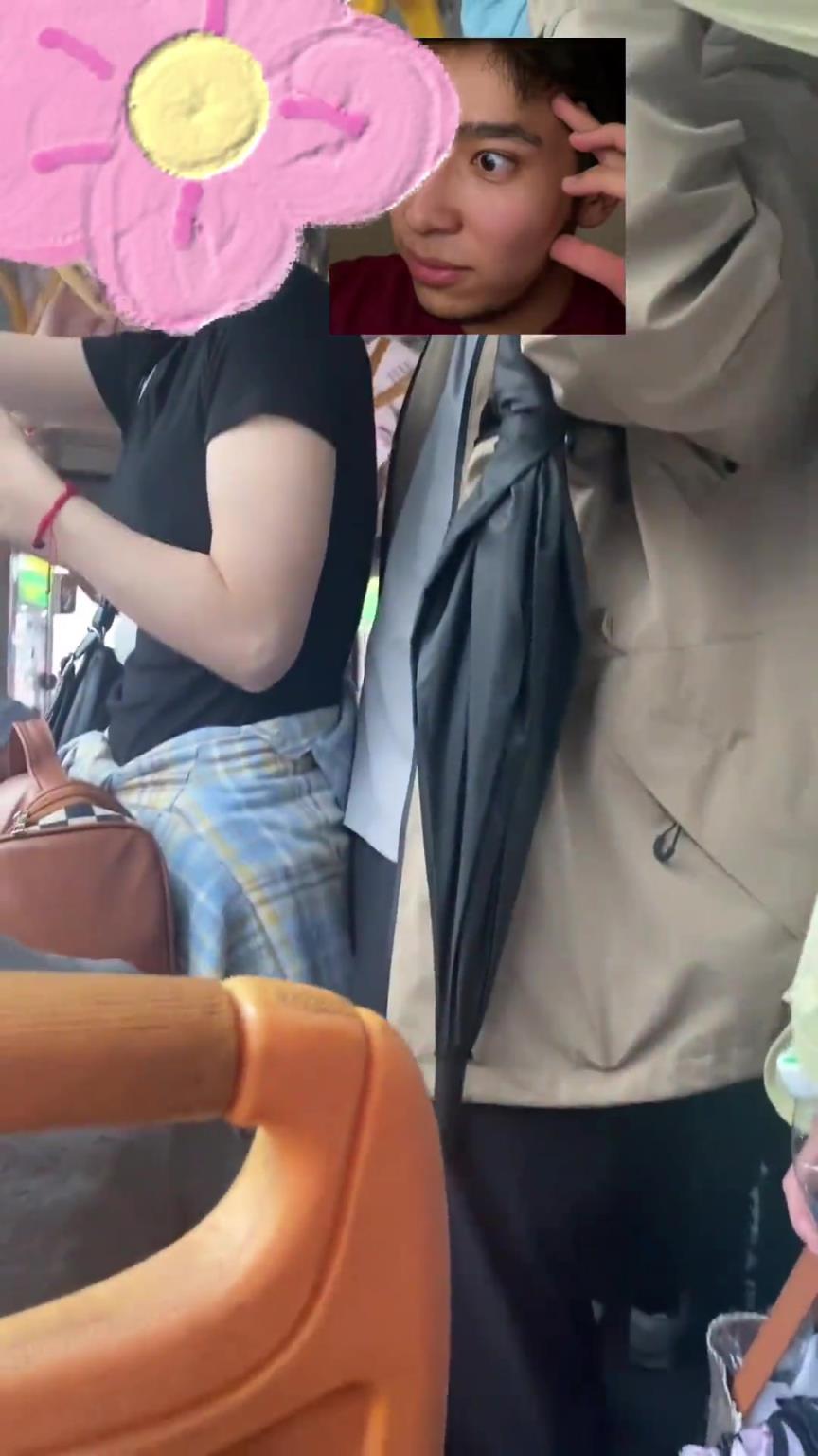 公交車上這么猥瑣，這兩人不會是認識的吧？！