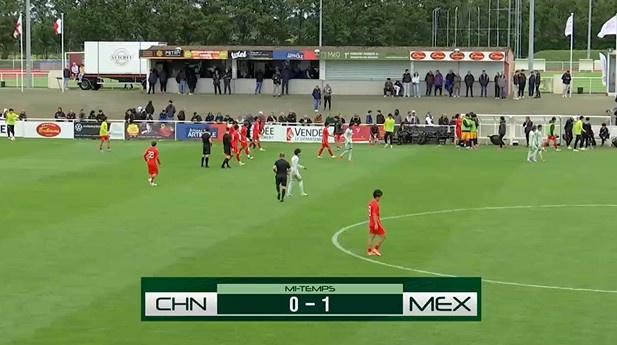 半場(chǎng)-U16國(guó)足暫0-1墨西哥 鄺兆鐳屢造威脅張伯霖門前搶射被撲