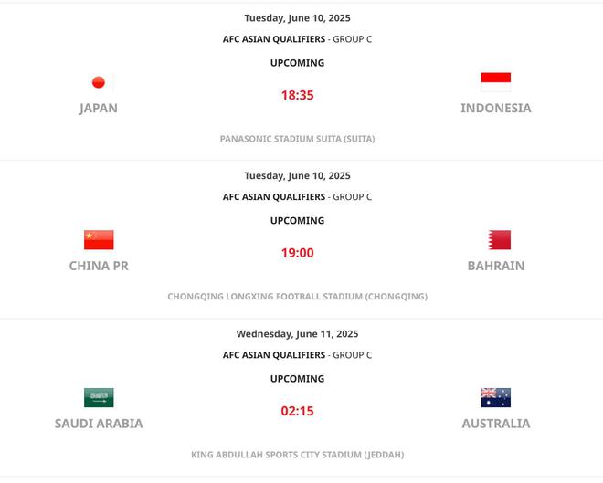 不同時開球，國足vs巴林比日本vs印尼晚25分鐘開球