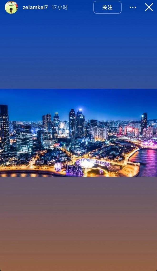 博主：喀麦隆国脚兰克尔-泽社媒晒青岛风光和集锦，可能加盟海牛
