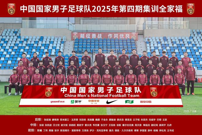 新一期國足集訓(xùn)全家福出爐，久爾杰維奇C位出鏡