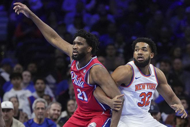 NBA杯-尼克斯擒76人 恩比德赛季首秀11中2唐斯21+13+6