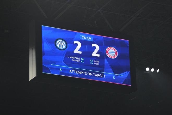 2-2戰(zhàn)平拜仁，國米本賽季歐冠首次單場丟兩球