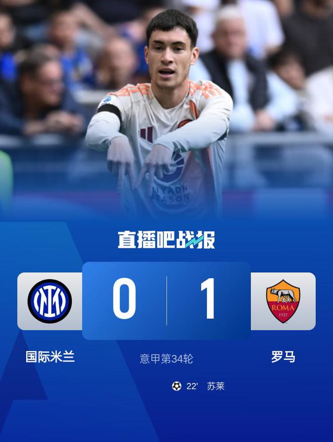 低迷！國米0-1羅馬各項賽事3連敗&0進球 3天后歐冠客場戰(zhàn)巴薩