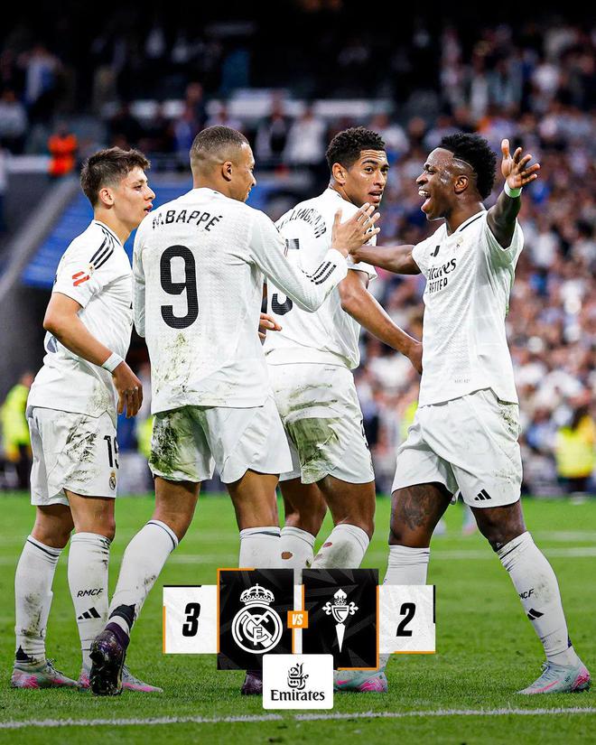 西甲 | 皇家马德里3-2维戈塞尔塔