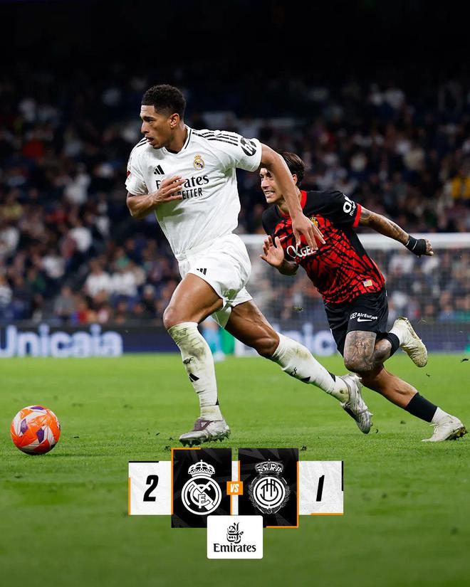 西甲 | 皇家马德里2-1马略卡