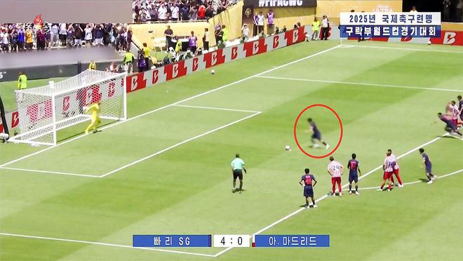 朝鮮電臺(tái)轉(zhuǎn)播世俱杯，將李剛?cè)庶c(diǎn)射進(jìn)行模糊處理+未介紹進(jìn)球人