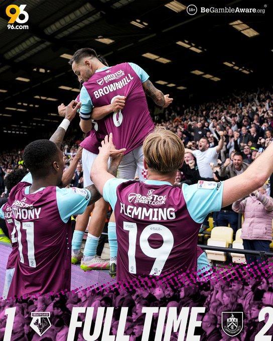 英冠30轮不败！伯恩利2-1沃特福德，再赢两场就可以确保升入英超