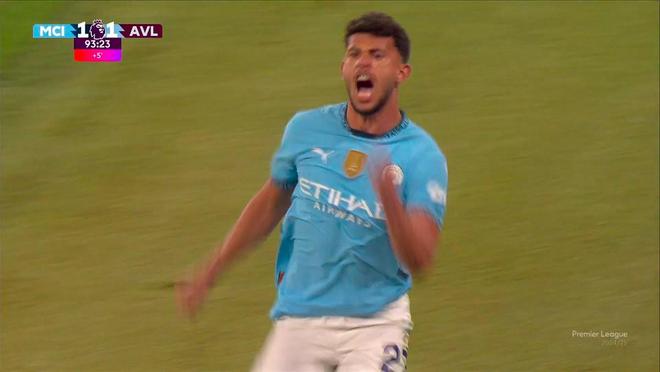 2-1绝杀，曼城英超主场对维拉豪取15连胜