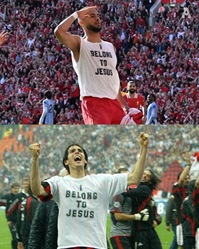 卡卡同款！加克波进球后脱掉球衣庆祝：I BELONG TO JESUS