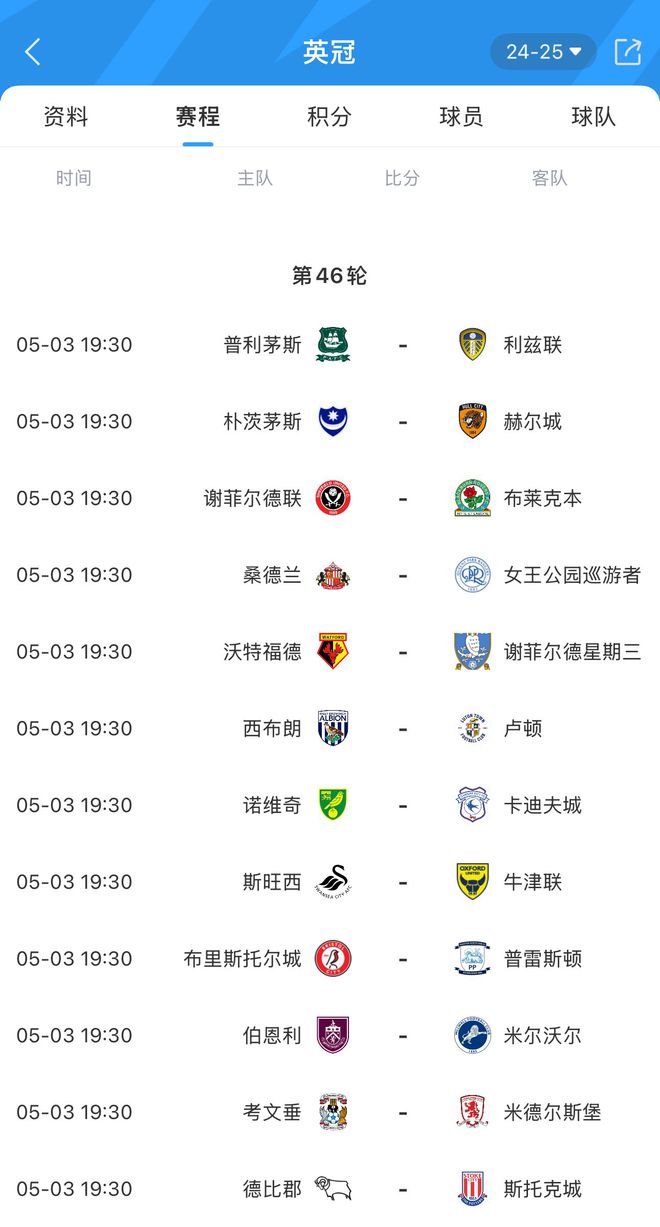 英冠19:30收官！2隊(duì)97分隔空爭冠 5隊(duì)爭2附加賽席位 6隊(duì)保級(jí)大戰(zhàn)