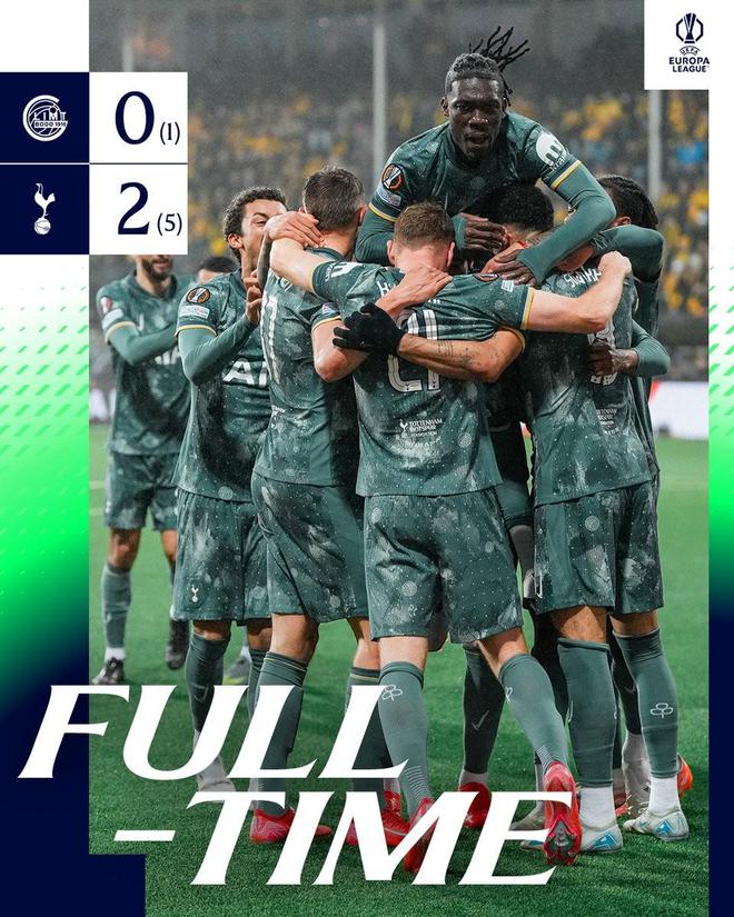 總比分5-1博德閃耀，熱刺創隊史歐戰半決賽最大分差勝利紀錄
