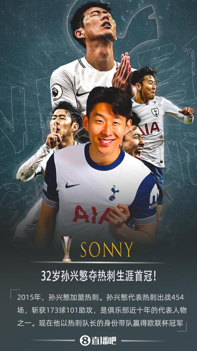 終于等到你??32歲孫興慜奪熱刺生涯首冠，10年白衣終捧杯