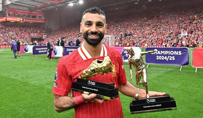 包攬英超金靴獎、助攻王和賽季MVP，薩拉赫是歷史第一人