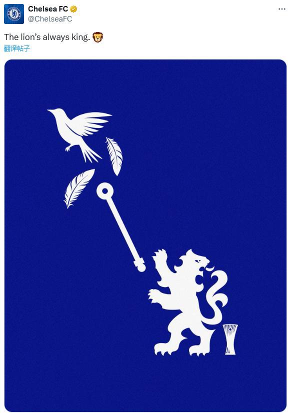 什么“鳥”冠軍？切爾西官方玩梗：獅子永遠是王一杖將鳥打飛