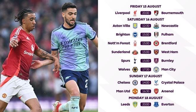 曼联新赛季英超赛程公布，首轮主场战阿森纳！阿莫林遭遇魔鬼开局