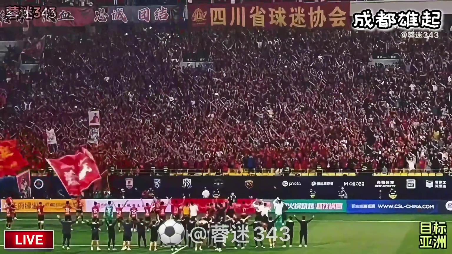 球迷第一视角，沉浸式观赛2024赛季成都蓉城主场大胜深圳！