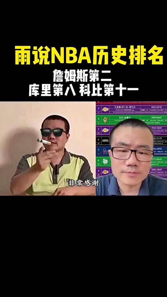 徐静雨排历史前十：库里4个老大冠军，可以排第八！詹姆斯第二