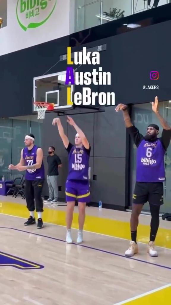 排排站！Luca+Austin+LeBron一起训练备战季后