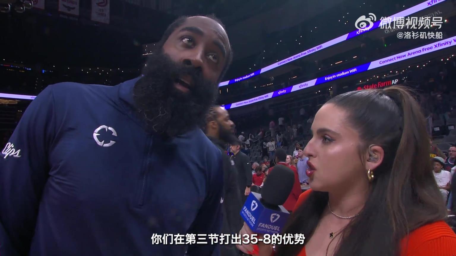美女记者：第16季35岁 保持不老秘诀是？哈登：不知