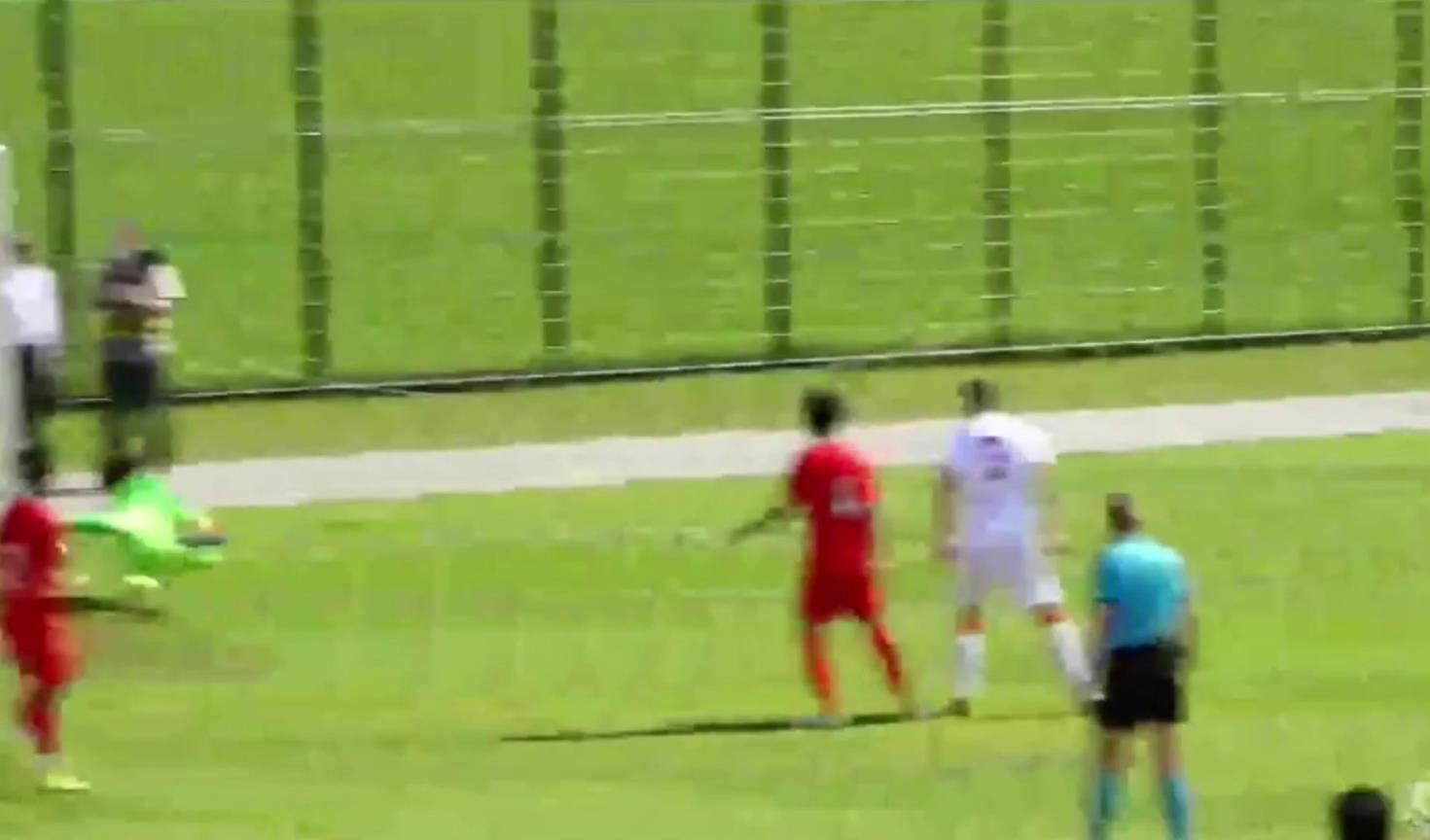 U15国足完败！白俄罗斯球员劲射破门3-0领先