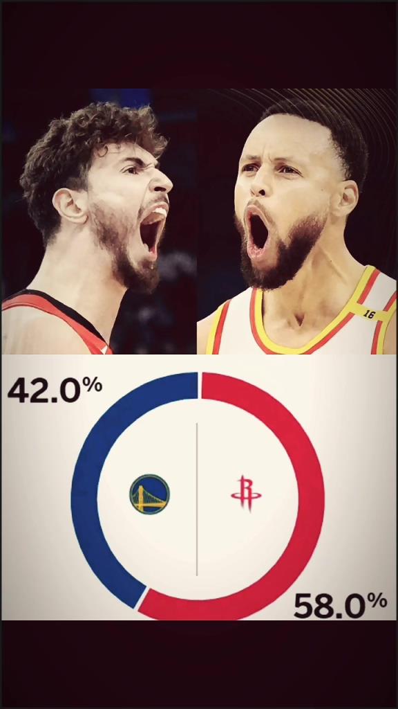 ESPN预测火勇大战G1赢球概率：火箭58% 勇士42%