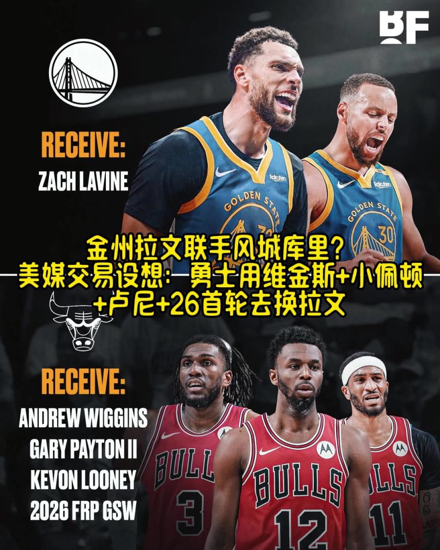 金州拉文聯(lián)手風(fēng)城庫(kù)里？美媒設(shè)想：勇士可用維金斯+小佩頓+盧尼+26首輪去換拉文