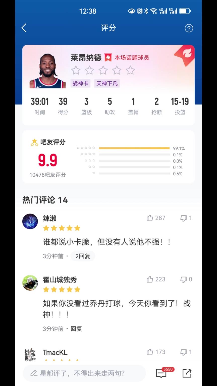 这就是战神卡吗？莱昂纳德19中15狂砍39分 还有谁？