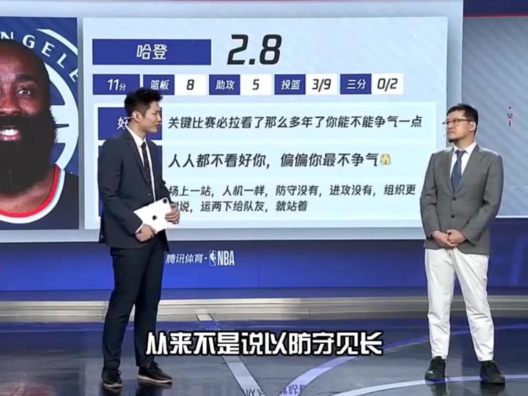 杨毅赛后总结：不该让哈登去防戈登 应该去对布劳恩的~